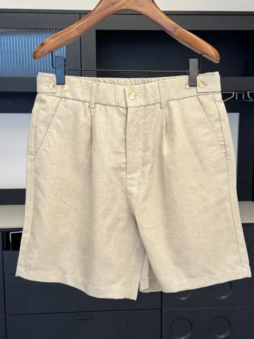 Italian BC linen sweat-absorbing breathable solid color casual old money wind five-point shorts
Italian BC linen sweat-absorbing breathable solid color casual old money wind five-point shorts