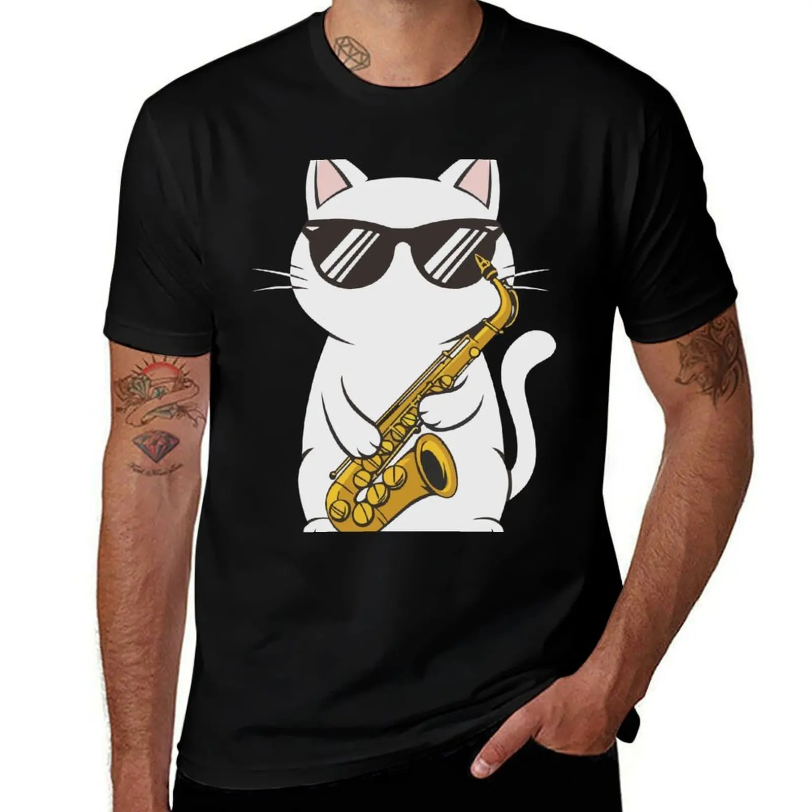 Cat With Her Saxophone T-Shirt t shirts for man cotton funny t shirt man plain t shirt personalised T-Shirt
Cat With Her Saxophone T-Shirt t shirts for man cotton funny t shirt man plain t shirt personalised T-Shirt