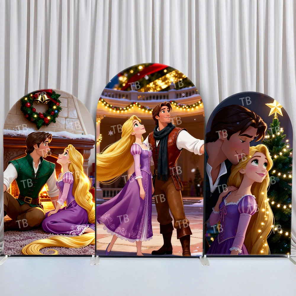Tangled Rapunzel and Flynn Rider Arch Backdrop Cover Christmas Lights Fireplace Romantic Photo Booth Props for Wedding Events
Tangled Rapunzel and Flynn Rider Arch Backdrop Cover Christmas Lights Fireplace Romantic Photo Booth Props for Wedding Events