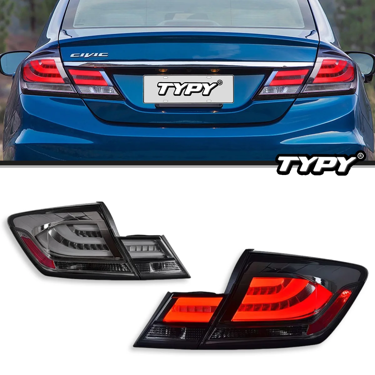 Автомобильные фары для Honda Civic 9.5, задний фонарь 2014-2015, обновление, модифицированный для нового DRL, динамический указатель поворота, светодиодный задний фонарь
Автомобильные фары для Honda Civic 9.5, задний фонарь 2014-2015, обновление, модифицированный для нового DRL, динамический указатель поворота, светодиодный задний фонарь