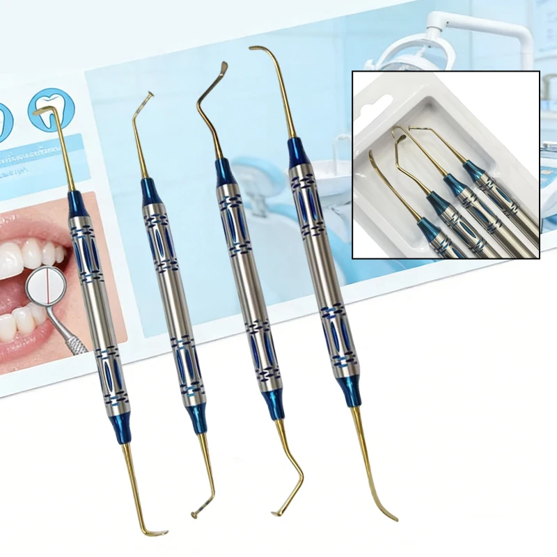 4pcs/set Double-ended Tooth Scaler Kit Stainless Steel Dental Examine Teeth Cleaning Tool Dentistry Instrument
4pcs/set Double-ended Tooth Scaler Kit Stainless Steel Dental Examine Teeth Cleaning Tool Dentistry Instrument