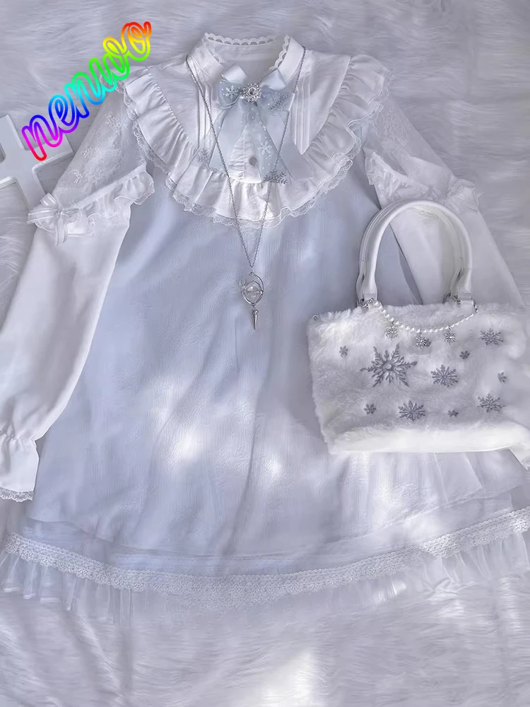 Женское платье в стиле Лолита с кружевным воротником-бантом и длинными рукавами, акварельное, весенне-осеннее, милое, в японском стиле
Женское платье в стиле Лолита с кружевным воротником-бантом и длинными рукавами, акварельное, весенне-осеннее, милое, в японском стиле