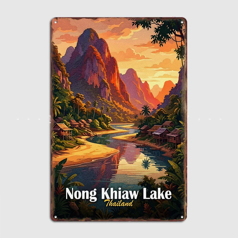 Nong Khiaw Lake, Thailand Landscape Travel Poster Metal Sign Bar Custom Bedroom Indoor Home Wall Decor Posters Room Decoration
Nong Khiaw Lake, Thailand Landscape Travel Poster Metal Sign Bar Custom Bedroom Indoor Home Wall Decor Posters Room Decoration