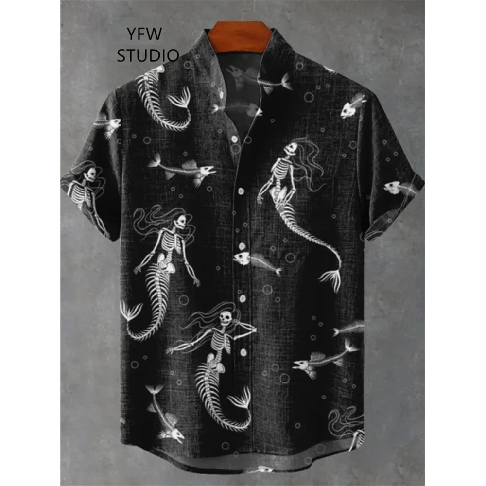 Skull Ghost 3D Pattern Printed Men's Collar Short Sleeved Shirts Men's Clothing Loose Men's Shirts for Men's Luxury Men's Shirts
Skull Ghost 3D Pattern Printed Men's Collar Short Sleeved Shirts Men's Clothing Loose Men's Shirts for Men's Luxury Men's Shirts