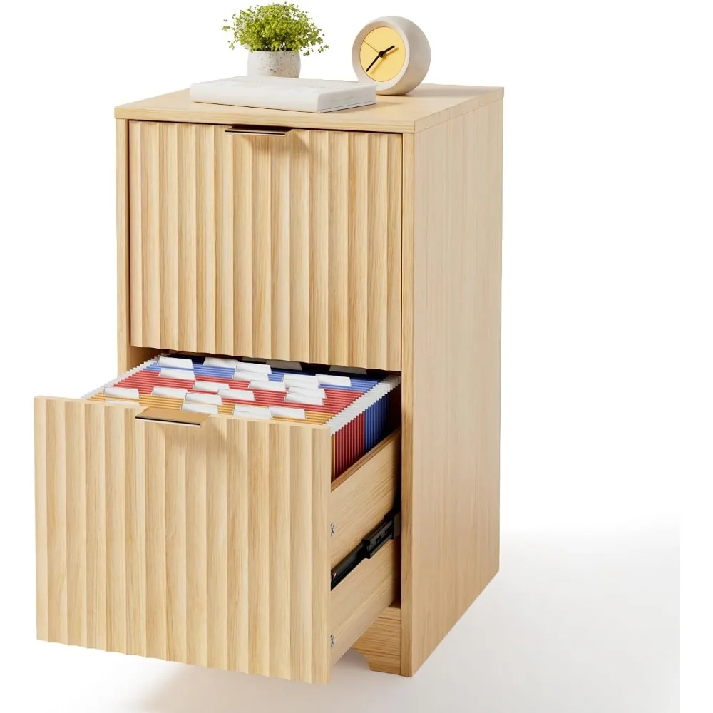 2 Drawer File Cabinet, Home Office Filing Organizer, for Letter Size File Folder Storage, Modern Style Fluted Design
2 Drawer File Cabinet, Home Office Filing Organizer, for Letter Size File Folder Storage, Modern Style Fluted Design