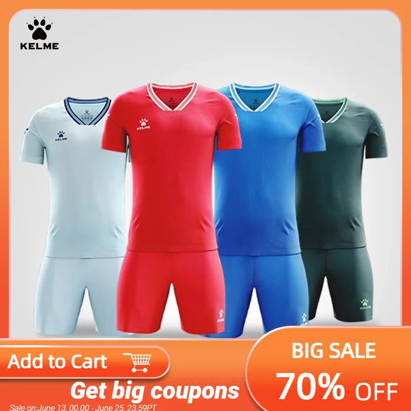 KELME футбольной форма под заказ, мужские футбольные майки, спортивный костюм, спортивная одежда с короткими рукавами, Джерси, шорты, футбольный костюм 8451ZB1246
KELME футбольной форма под заказ, мужские футбольные майки, спортивный костюм, спортивная одежда с короткими рукавами, Джерси, шорты, футбольный костюм 8451ZB1246