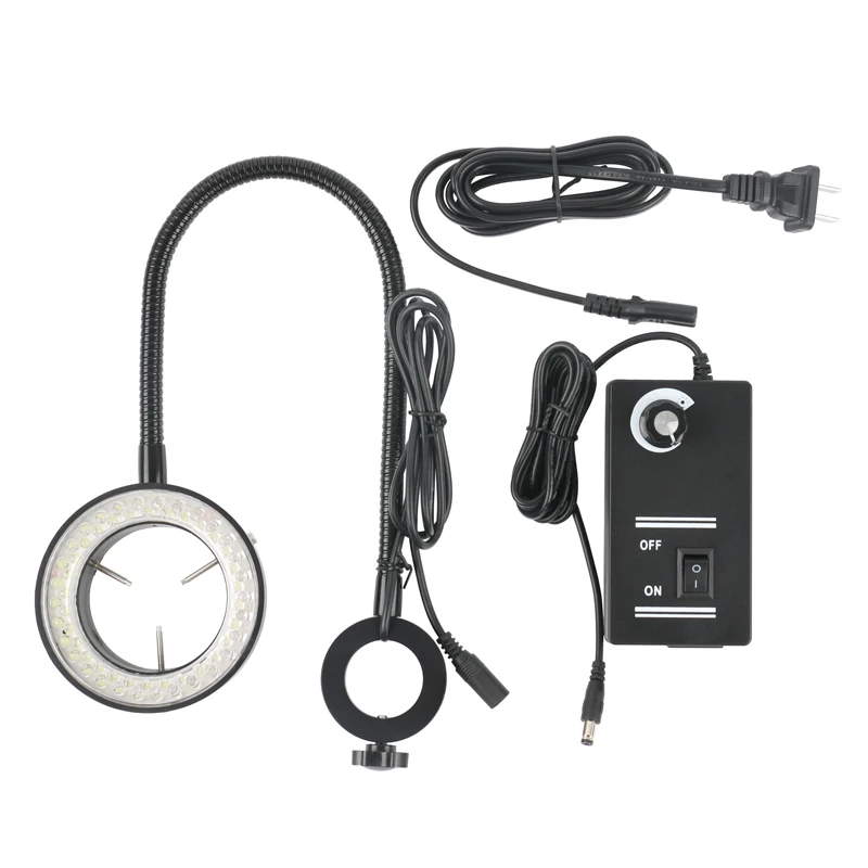 Microscopes Illuminator 60 LED Adjustable 235mm/390mm Gooseneck Filled Light Ring Lamp For Stereo Microscope Video Camera 
Microscopes Illuminator 60 LED Adjustable 235mm/390mm Gooseneck Filled Light Ring Lamp For Stereo Microscope Video Camera