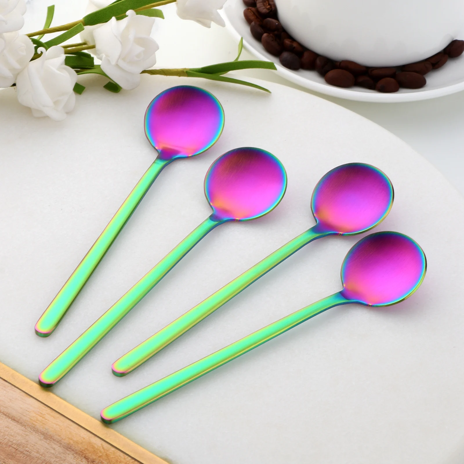 1Pc Matte Small Tea Coffee Mixing Spoon Round Shape Stainless Steel Dessert Ice Cream Fruit Spoon Teaspoons Drink Tableware
1Pc Matte Small Tea Coffee Mixing Spoon Round Shape Stainless Steel Dessert Ice Cream Fruit Spoon Teaspoons Drink Tableware