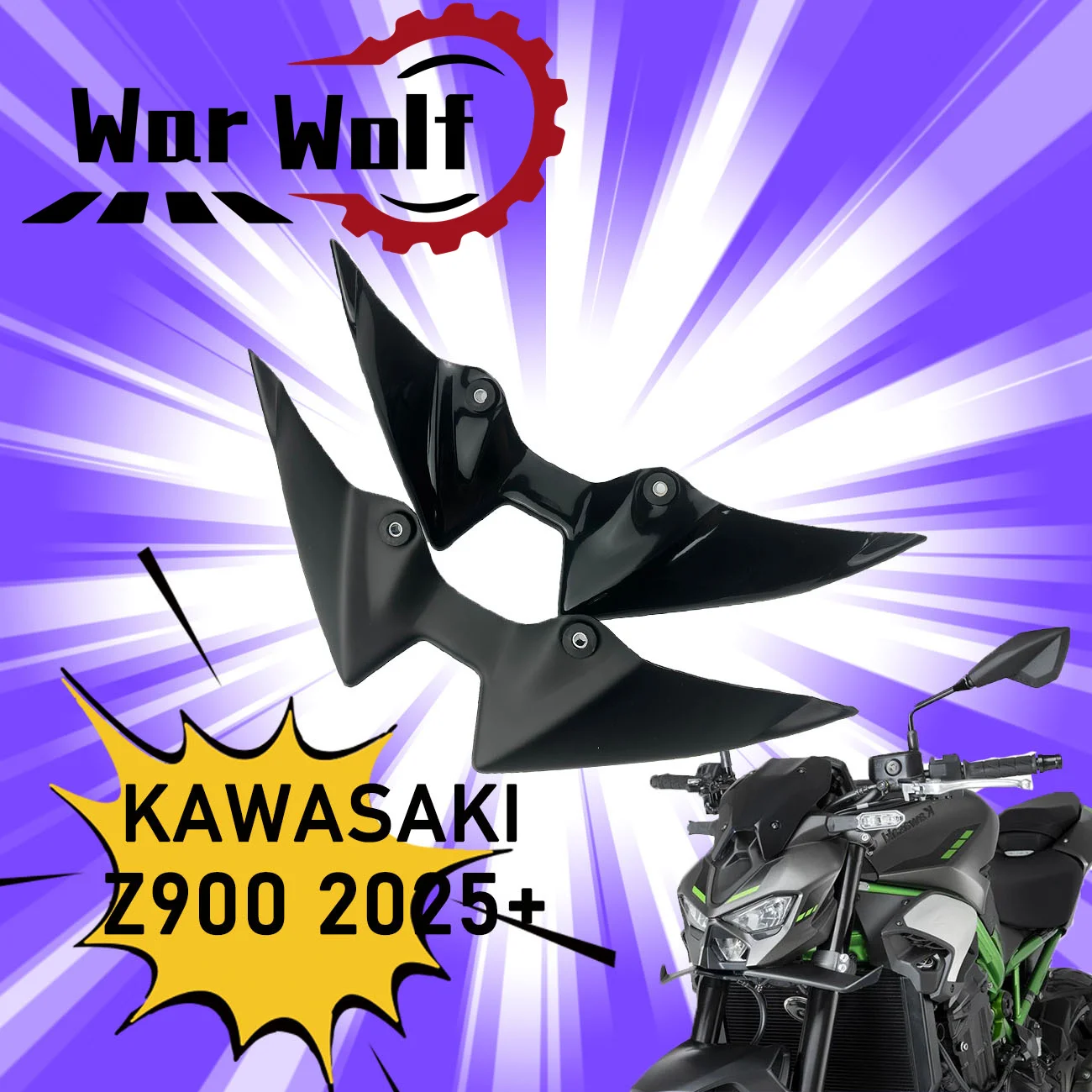 Для KAWASAKI Z900 SE Z900 2025 Z900SE Z 900 Z-900 2025 мотоциклетные спортивные прижимные спойлеры голые передние спойлеры аэродинамическое крыло 
Для KAWASAKI Z900 SE Z900 2025 Z900SE Z 900 Z-900 2025 мотоциклетные спортивные прижимные спойлеры голые передние спойлеры аэродинамическое крыло