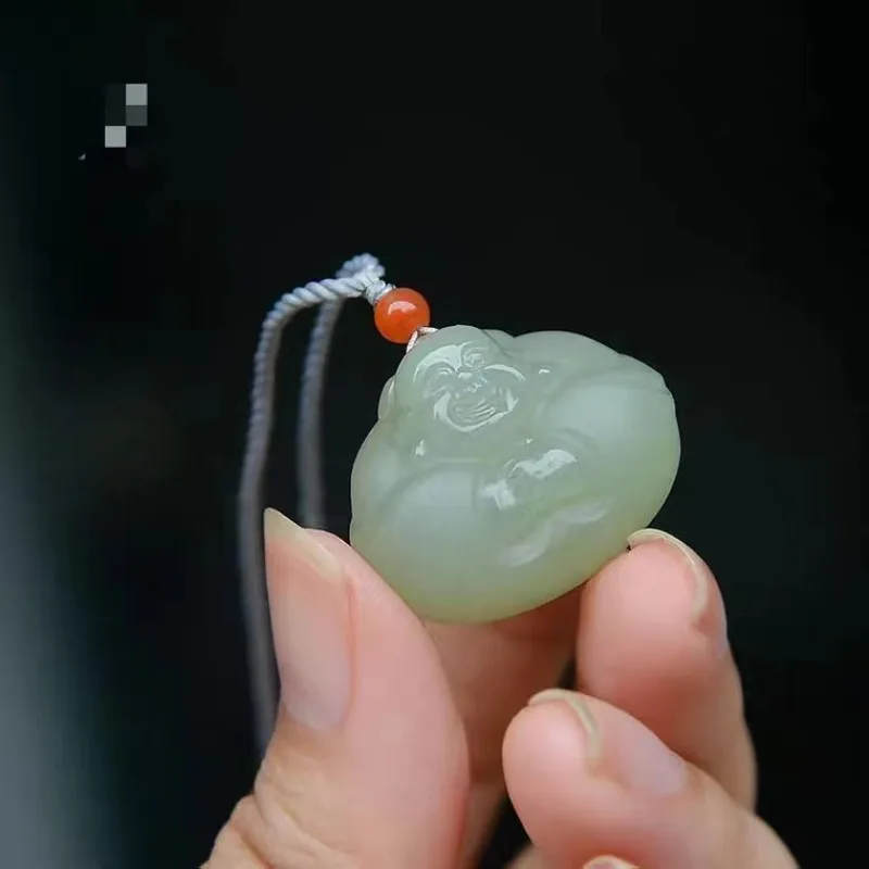 Natural Hetian Jade Smiling Buddha Pendant Peace Protecting Jade Maitreya Buddha Necklace Gifts
Natural Hetian Jade Smiling Buddha Pendant Peace Protecting Jade Maitreya Buddha Necklace Gifts