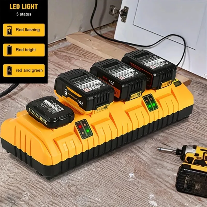 DCB104 Li-ion Battery Charger 4-Port 2A Current For Dewalt 12V 18V 20V DCB127 DCB120 DCB200 DCB204 DCB206 DCB182
DCB104 Li-ion Battery Charger 4-Port 2A Current For Dewalt 12V 18V 20V DCB127 DCB120 DCB200 DCB204 DCB206 DCB182
