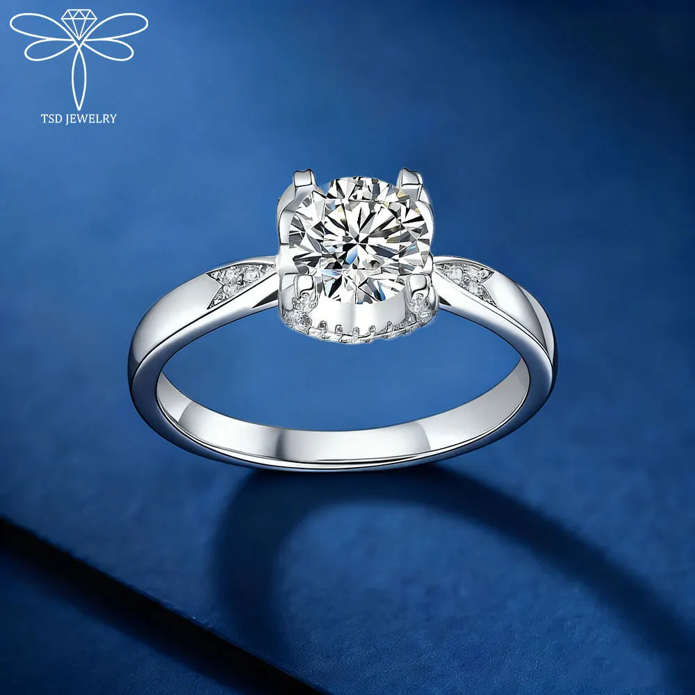 Original 1ct Moissanite 925 Sterling Silver Rings Round Solitaire Sparkling Diamond Promise Eternity Rings Women Fine Jewelry
Original 1ct Moissanite 925 Sterling Silver Rings Round Solitaire Sparkling Diamond Promise Eternity Rings Women Fine Jewelry