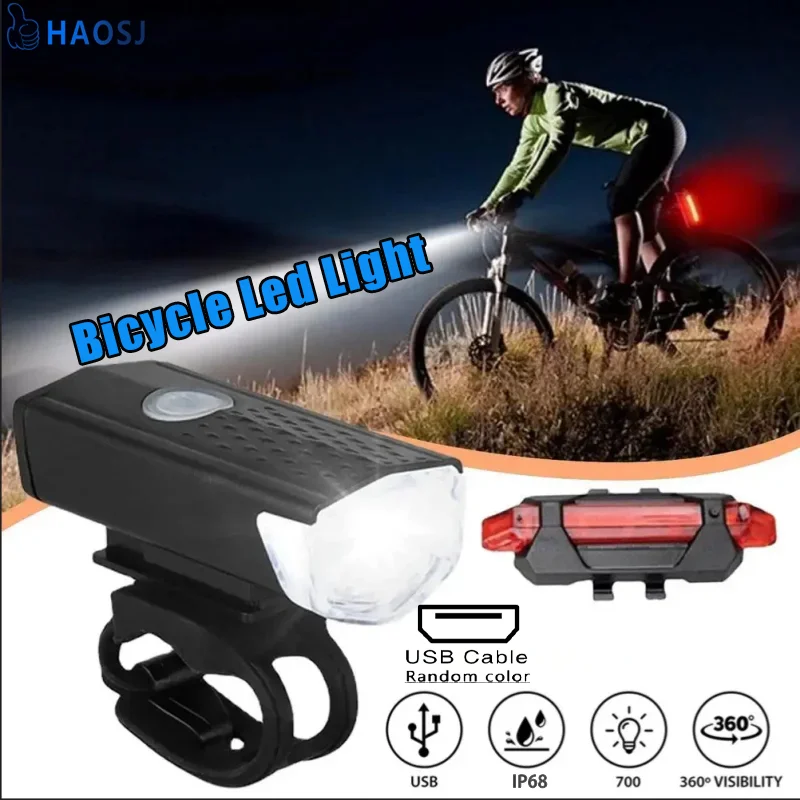 HAOSJ Bike Bicycle Light USB LED Rechargeable Set MTB Road Bike Front Back Headlight Lamp Taillights Light Cycling Accessories
HAOSJ Bike Bicycle Light USB LED Rechargeable Set MTB Road Bike Front Back Headlight Lamp Taillights Light Cycling Accessories