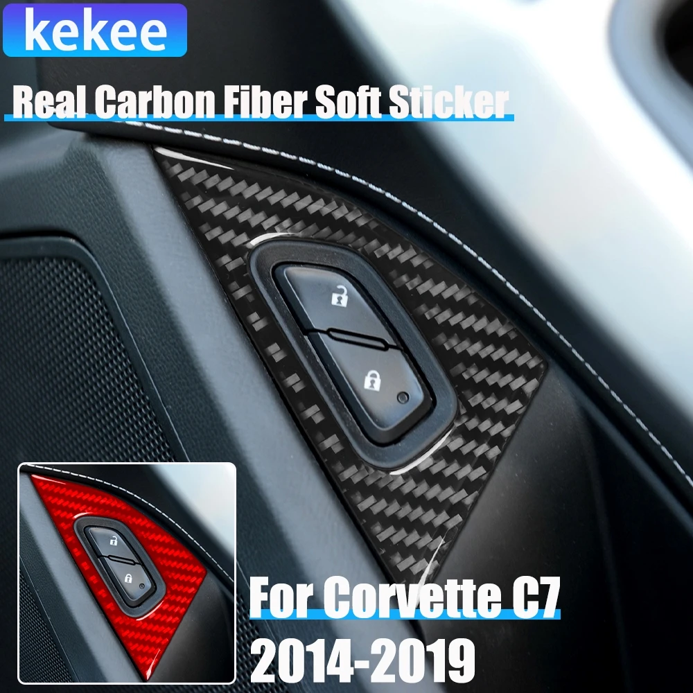 Real Carbon Fiber Car Accessories Passenger Door Lock Decorative Cover Soft Sticker For Corvette C7 LT1 Z06 ZR1 LT5 2014-2019
Real Carbon Fiber Car Accessories Passenger Door Lock Decorative Cover Soft Sticker For Corvette C7 LT1 Z06 ZR1 LT5 2014-2019
