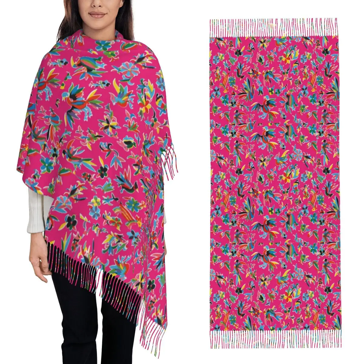 Mexican Spanish Flowers Traditional Textile Flowers Scarf Tassel Scarves for Women Shawls and Wraps Large Fall Winter Shawl Wrap
Mexican Spanish Flowers Traditional Textile Flowers Scarf Tassel Scarves for Women Shawls and Wraps Large Fall Winter Shawl Wrap