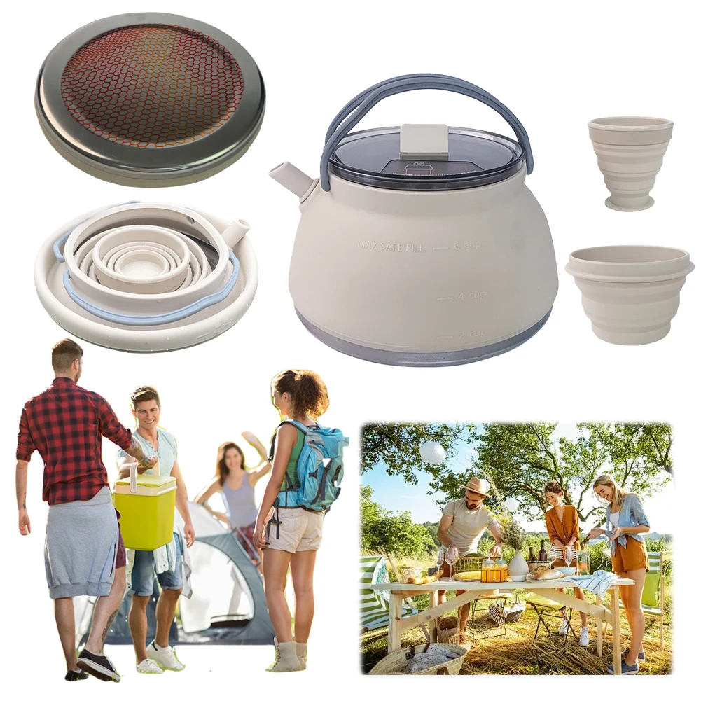 1.5L Silicone Kettle with Handle Water Tea Cookerware Stainless Steel Bottom Collapsible Water Boiler for Travel Picnic
1.5L Silicone Kettle with Handle Water Tea Cookerware Stainless Steel Bottom Collapsible Water Boiler for Travel Picnic