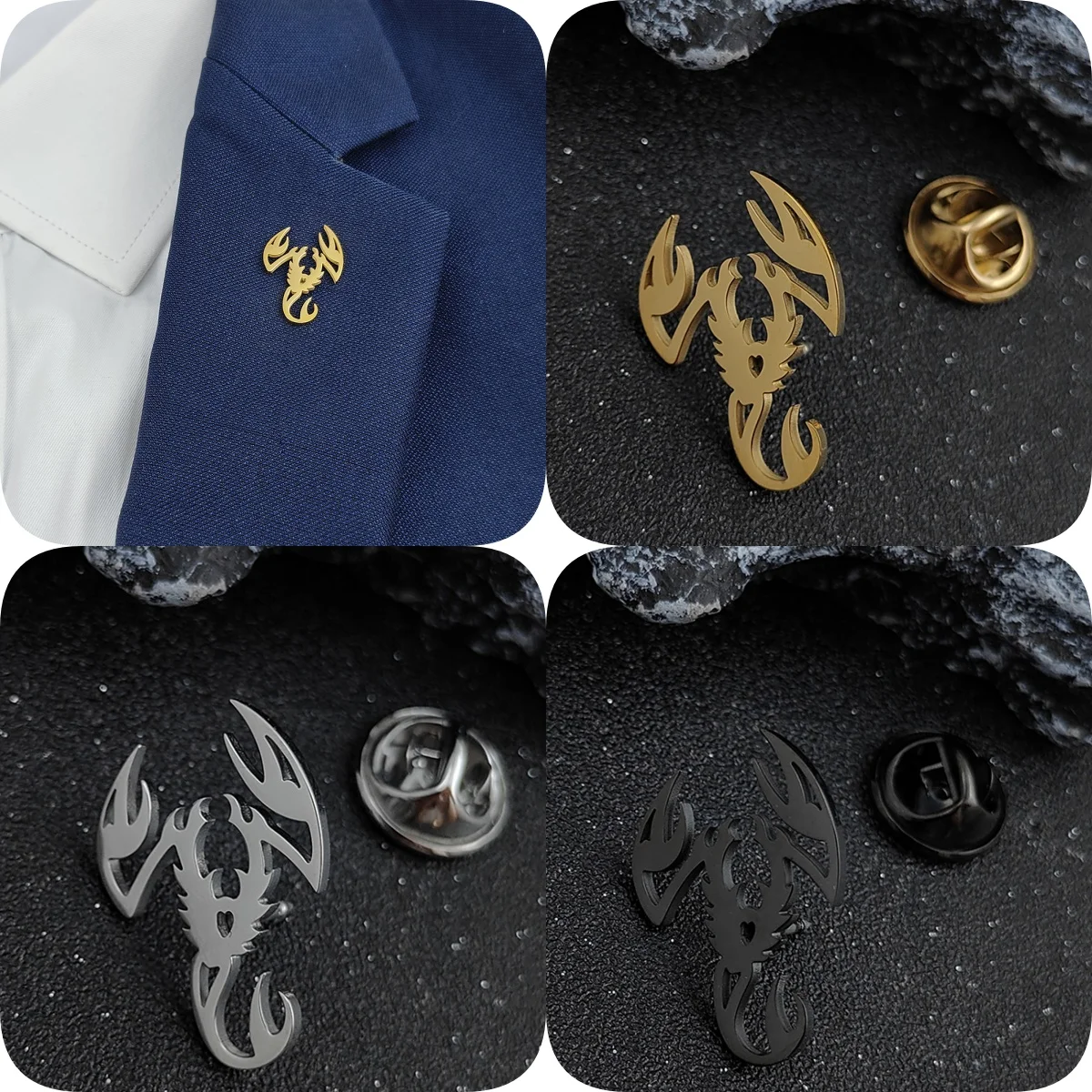 Dark Night Poisonous Scorpion Metal Brooch/Cufflinks, Men's Black Stainless Steel Badge, Luggage Personalized Decoration.
Dark Night Poisonous Scorpion Metal Brooch/Cufflinks, Men's Black Stainless Steel Badge, Luggage Personalized Decoration.