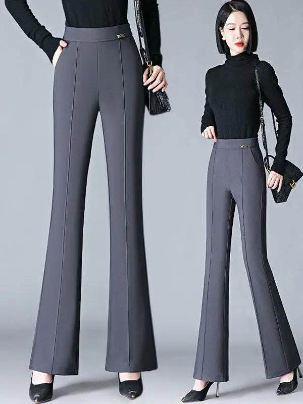 Gray High Waist Slimming Casual Pants Women's Spring Summer 2026 New Style Drapey Wide Leg Pants Straight Cut Trousers
Gray High Waist Slimming Casual Pants Women's Spring Summer 2026 New Style Drapey Wide Leg Pants Straight Cut Trousers
