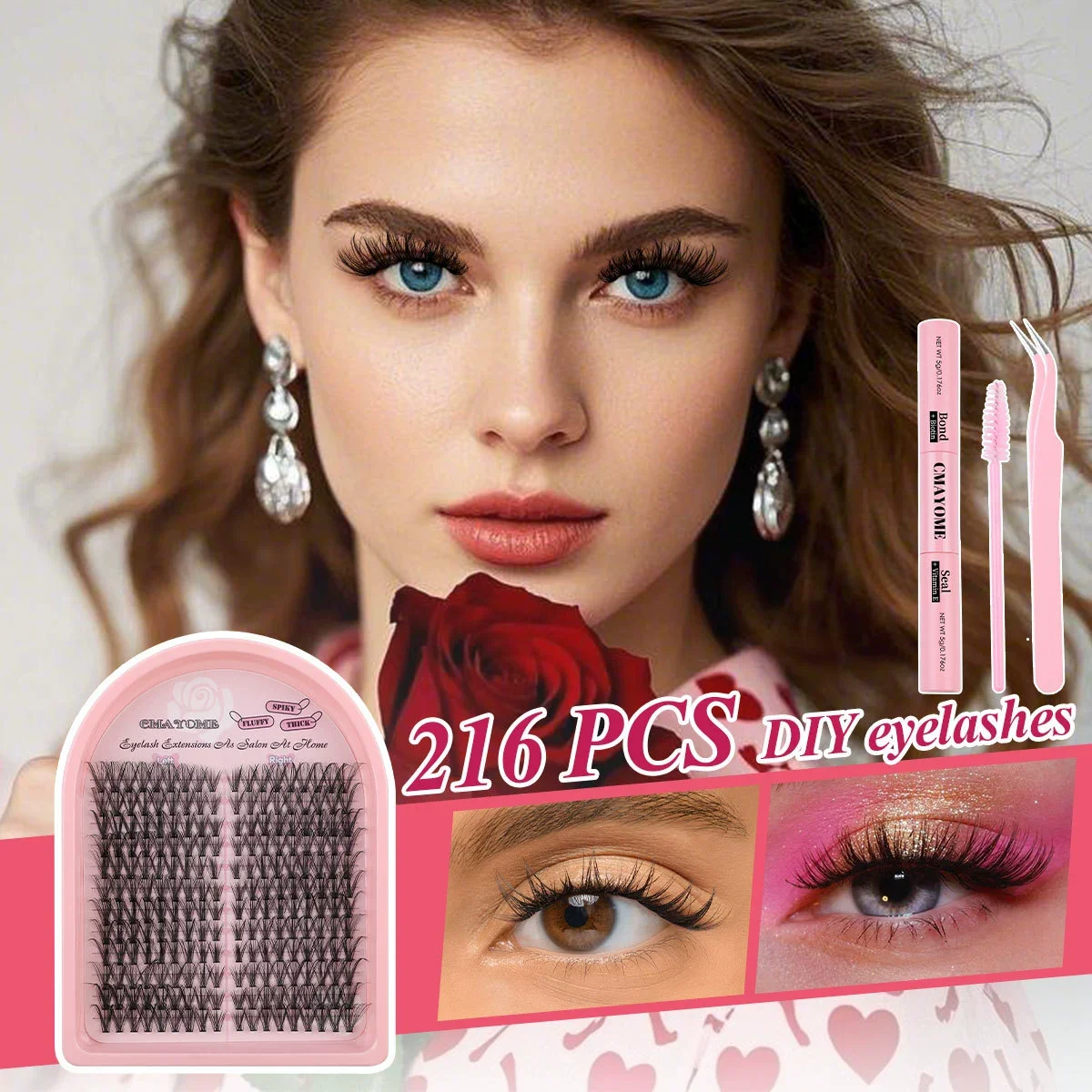 Explosive DIY Segmented 216 Clusters Personalized False Eyelashes, Naturally Thick Eyelashes
Explosive DIY Segmented 216 Clusters Personalized False Eyelashes, Naturally Thick Eyelashes