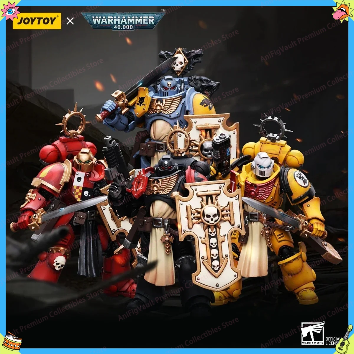 JOYTOY 1/18 40k Action Figure Black Templar Imperial Fist Blood Angel Space Wolve Bladeguard Veteran Anime Figure Model Toy
JOYTOY 1/18 40k Action Figure Black Templar Imperial Fist Blood Angel Space Wolve Bladeguard Veteran Anime Figure Model Toy