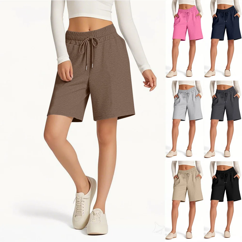 Women's Summer Casual Shorts Drawstring Solid Color Cotton Linen Short Pants Female Loose Straight Jogging Outdoor Streetwear
Women's Summer Casual Shorts Drawstring Solid Color Cotton Linen Short Pants Female Loose Straight Jogging Outdoor Streetwear