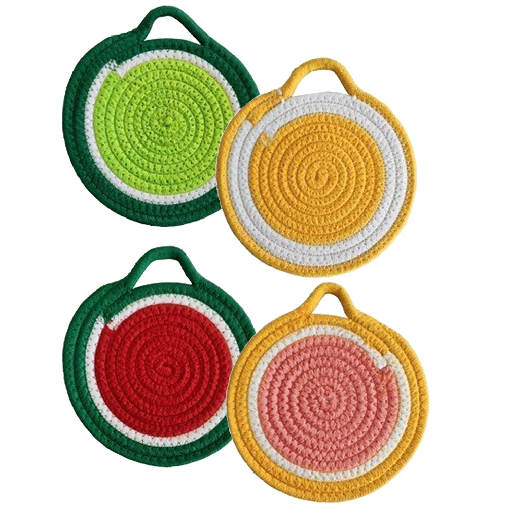 4pcs Cotton Woven Drink Fruit Heat Resistant Cup Mats For Coffee Braided Coasters Set Absorbent Table Placemats
4pcs Cotton Woven Drink Fruit Heat Resistant Cup Mats For Coffee Braided Coasters Set Absorbent Table Placemats
