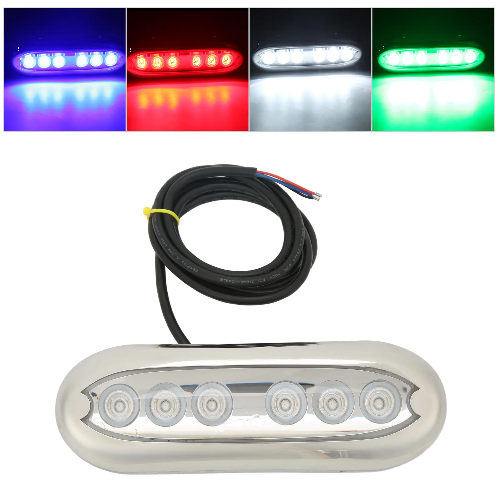 12V to 24V Boat Underwater Light 6 LED Lamp Beads IP68 Waterproof Strong Sealing for Ships Yachts Motorboats Yacht Rear Lights
12V to 24V Boat Underwater Light 6 LED Lamp Beads IP68 Waterproof Strong Sealing for Ships Yachts Motorboats Yacht Rear Lights