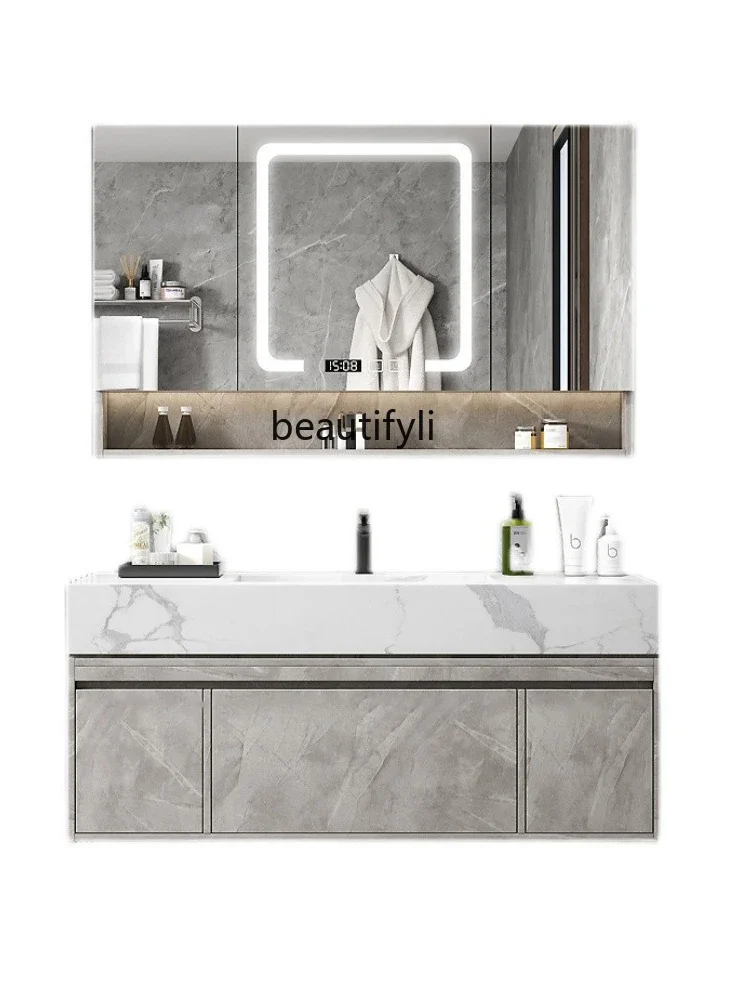 Modern Minimalist Stone Plate Whole Washbin Bathroom Cabinet Combination Bathroom Table
Modern Minimalist Stone Plate Whole Washbin Bathroom Cabinet Combination Bathroom Table
