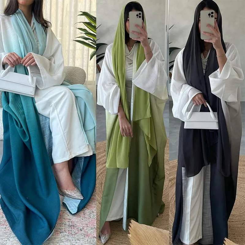 Arab Fashion Satin Shiny Fabric Solid Modest Open Kimono Saudi Women Abayas Muslim Dubai Batwing Sleeve Kaftan Ramadan Kebaya
Arab Fashion Satin Shiny Fabric Solid Modest Open Kimono Saudi Women Abayas Muslim Dubai Batwing Sleeve Kaftan Ramadan Kebaya
