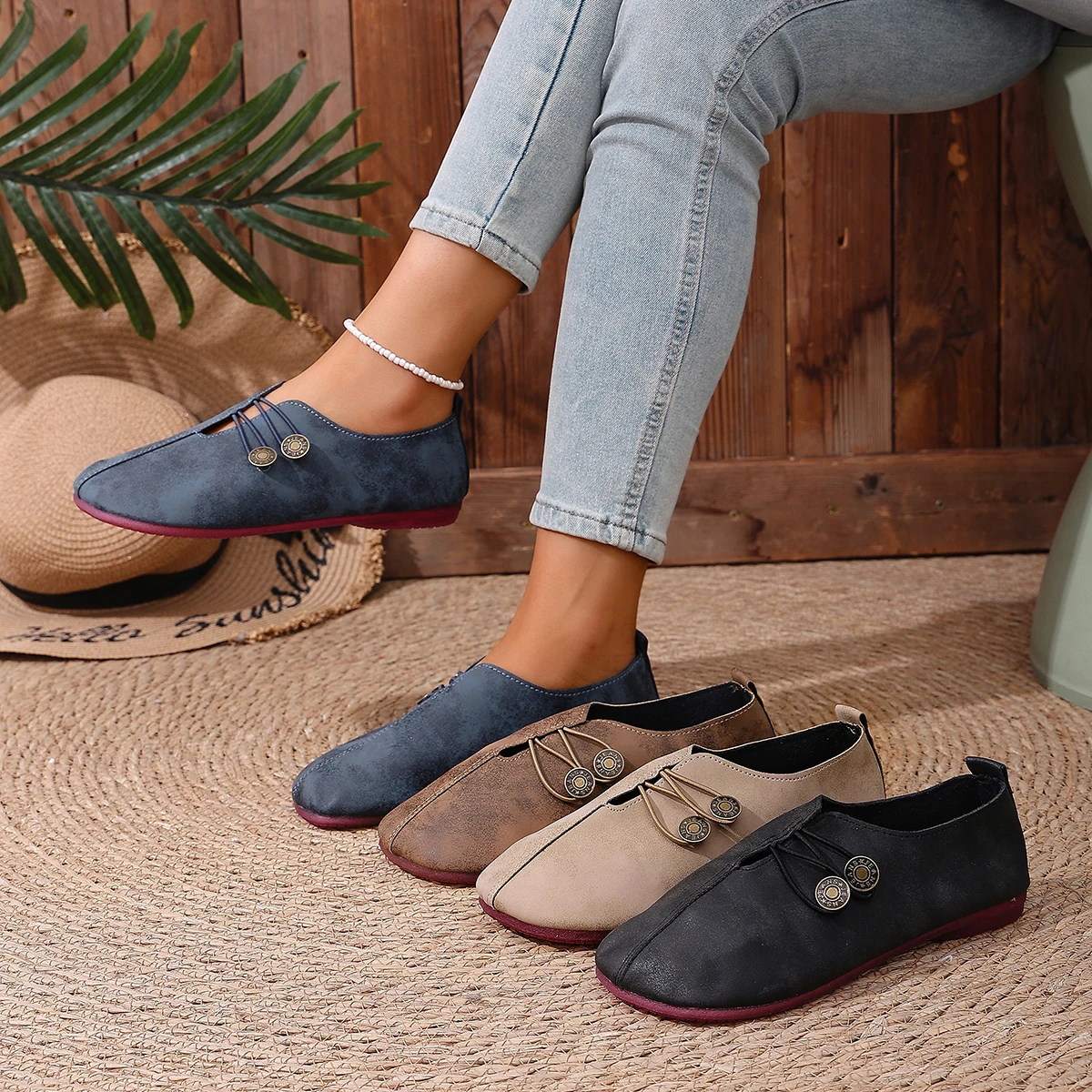2026 New Women Flats Shoes Outdoor Spring Autumn Fashion Round Toe Flats Shoes Casual Soft Comfortable Loafers Large Size Shoes
2026 New Women Flats Shoes Outdoor Spring Autumn Fashion Round Toe Flats Shoes Casual Soft Comfortable Loafers Large Size Shoes