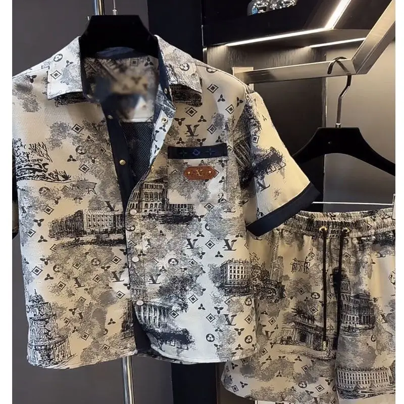 2025 summer new men's print niche short-sleeved shorts versatile loose fashion
2025 summer new men's print niche short-sleeved shorts versatile loose fashion