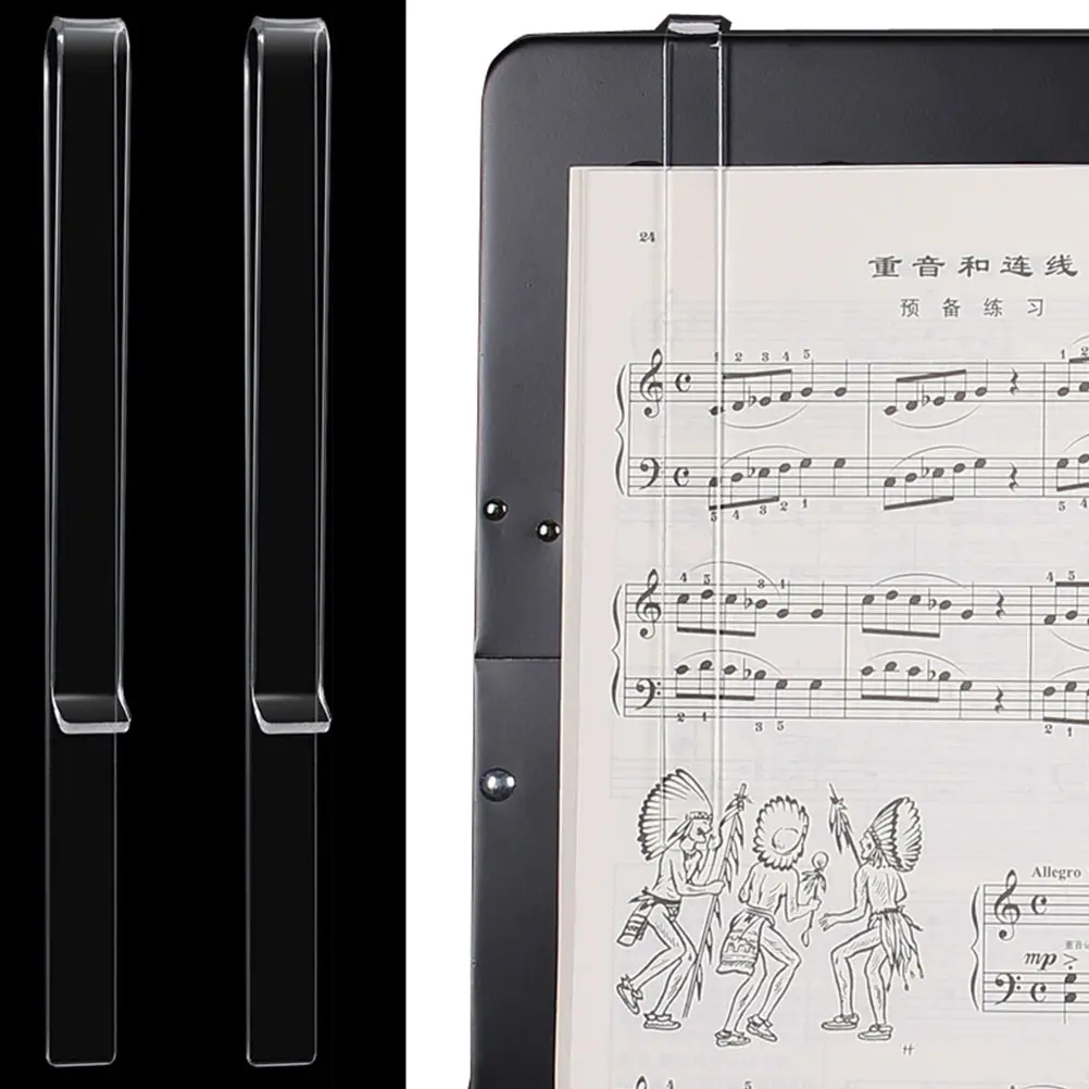 1Pair Sheet Clip Acrylic Music Score Press Clip Strong Hold Portable Fixing Clamp For Music Stand Book Page Holder Performance
1Pair Sheet Clip Acrylic Music Score Press Clip Strong Hold Portable Fixing Clamp For Music Stand Book Page Holder Performance