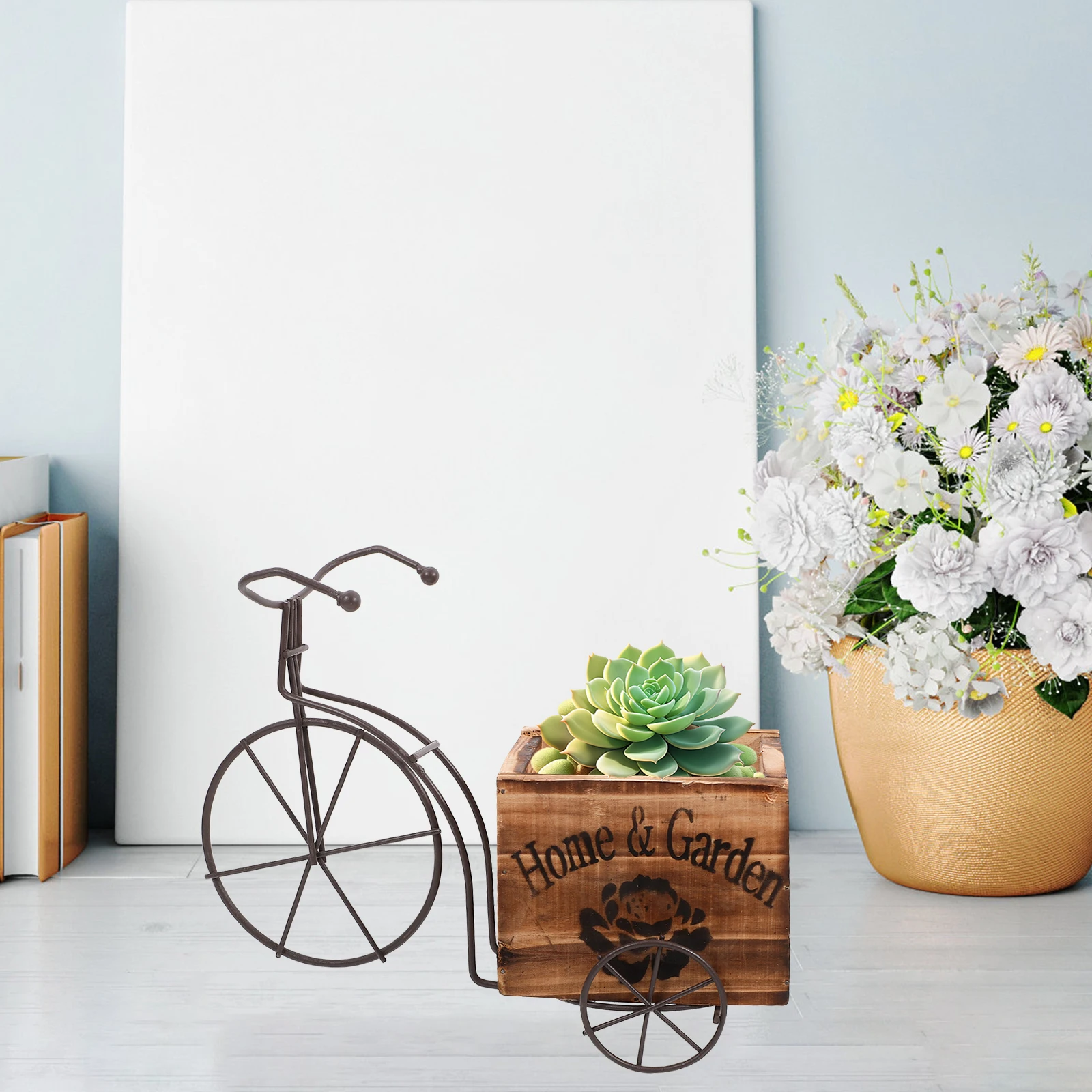 Wooden Bicycle Wooden Craft Box Durable Decor Craft Ornament Plant Pot Container Garden Style
Wooden Bicycle Wooden Craft Box Durable Decor Craft Ornament Plant Pot Container Garden Style