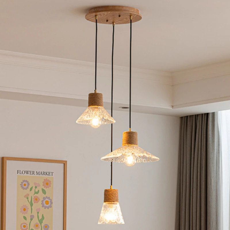 Nordic Restaurant Small Chandelier Creative Simple Table Bar Japanese Wabi Sabi Style Retro Glass Bedside Pendant Light LED Lamp
Nordic Restaurant Small Chandelier Creative Simple Table Bar Japanese Wabi Sabi Style Retro Glass Bedside Pendant Light LED Lamp