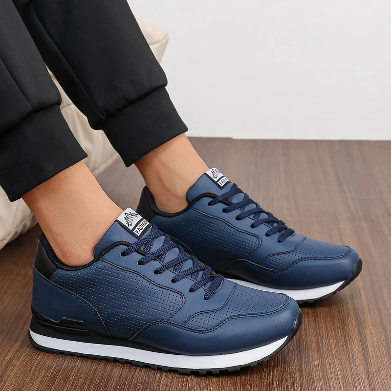 Large Size 39-48 Leather Fashion Men's Sneakers Non-slip Outdoor Running Shoes Versatile Breathable Lace-Up Mens Casual Shoes
Large Size 39-48 Leather Fashion Men's Sneakers Non-slip Outdoor Running Shoes Versatile Breathable Lace-Up Mens Casual Shoes