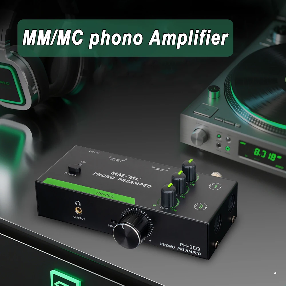 MM/MCS Phono Turntables Amplifier Vinyl Record Player Amplifier Low-Noise Preamplifier with Adjustable 3 Band EQs Level Control
MM/MCS Phono Turntables Amplifier Vinyl Record Player Amplifier Low-Noise Preamplifier with Adjustable 3 Band EQs Level Control