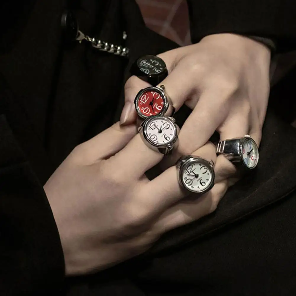 Finger Watch Mini Adjustable Elastic Strap Quartz Movement Jewelry Clock Women Men Finger Watch Unisex Accessory Ring Watch
Finger Watch Mini Adjustable Elastic Strap Quartz Movement Jewelry Clock Women Men Finger Watch Unisex Accessory Ring Watch