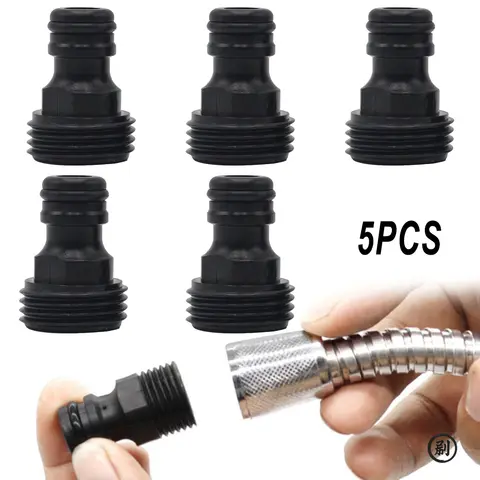 Threaded Fittings Threaded Joint Hydraulics Garden Plastic Quick Coupling Water Pipe 1/2inch 5pcs Faucet Adapter