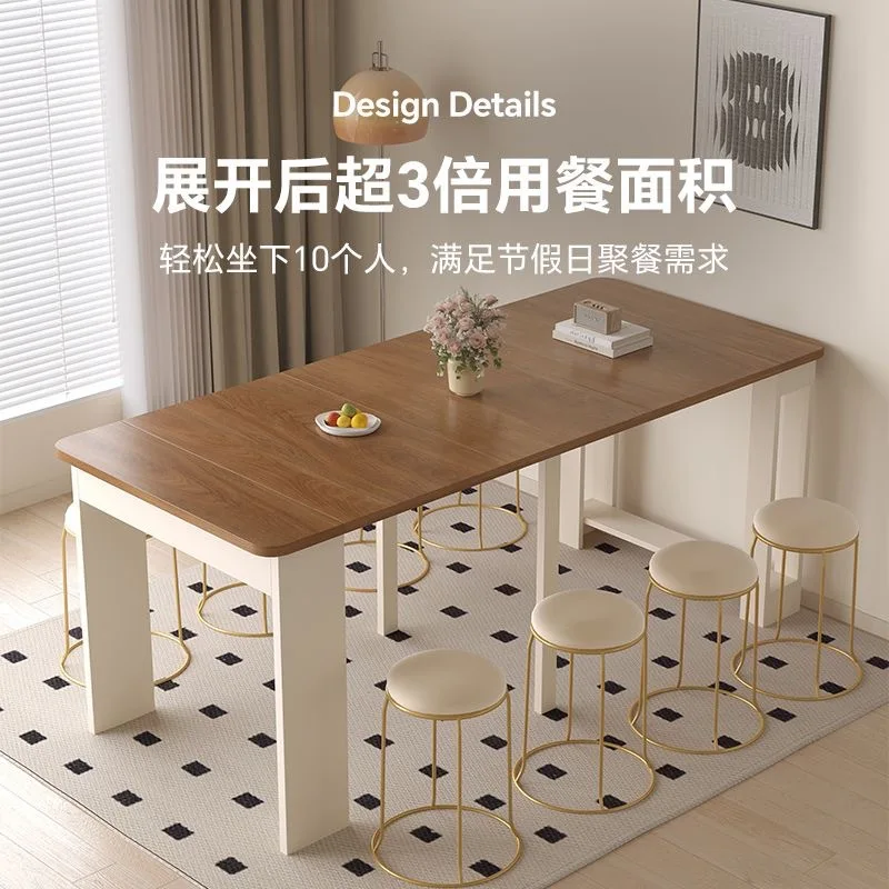 Solid wood folding living room household walnut variable eating table small apartment rectangular 10 people retractable
Solid wood folding living room household walnut variable eating table small apartment rectangular 10 people retractable