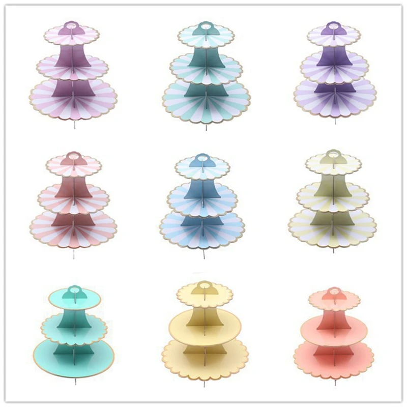 Disposable Cake Stand for Dessert Birthday Wedding Party Environmentally Three Layer Display Tray Set Creative Party Supplies
Disposable Cake Stand for Dessert Birthday Wedding Party Environmentally Three Layer Display Tray Set Creative Party Supplies