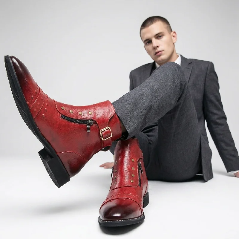 New Men High-top Short Boots Round Toe British Casual Breathable Fashionable Buckle Chelsea Boots Formal Boots Men Sizes 38-46
New Men High-top Short Boots Round Toe British Casual Breathable Fashionable Buckle Chelsea Boots Formal Boots Men Sizes 38-46