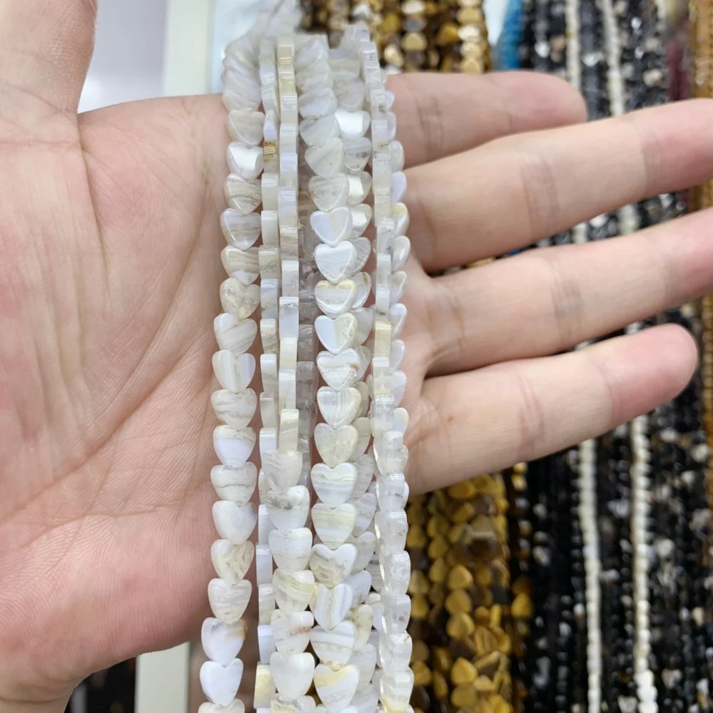 Heart-Shape Plane Cutting 6mm Natural Purple Lace Agate Loose Beads DIY for Bracelet Necklace Earrings Pendants Making
Heart-Shape Plane Cutting 6mm Natural Purple Lace Agate Loose Beads DIY for Bracelet Necklace Earrings Pendants Making