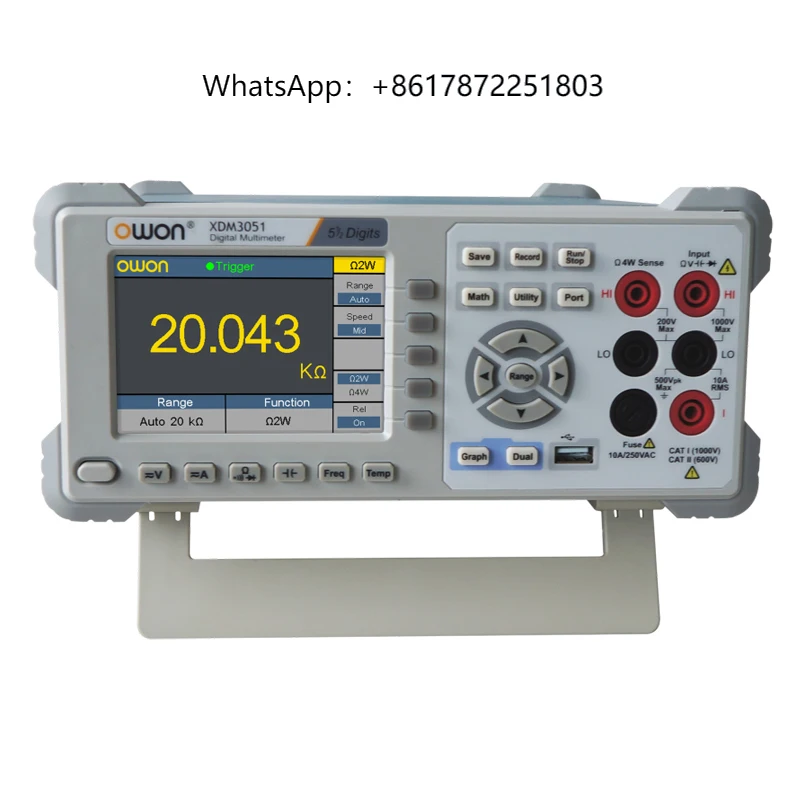 OWON XDM3051 4 1/2 Bench-Type Multimeter High Accuracy Digital Option Wifi Transmission Digital Multimeter
OWON XDM3051 4 1/2 Bench-Type Multimeter High Accuracy Digital Option Wifi Transmission Digital Multimeter