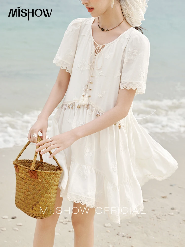 MISOHW Bohemian Solid Women's Summer Dress New 2025 Short Sleeve V-neck Shell Lace Midi Dresses for Woman Fashion MXE33L2195
MISOHW Bohemian Solid Women's Summer Dress New 2025 Short Sleeve V-neck Shell Lace Midi Dresses for Woman Fashion MXE33L2195