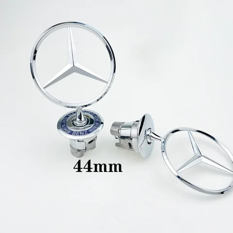 1pcs 44mm Car Engine Hood Emblem Front Bonnet Accessories For Mercedes Benz AMG W204 W205 W203 W211 W212 W213 W201 W210 W124