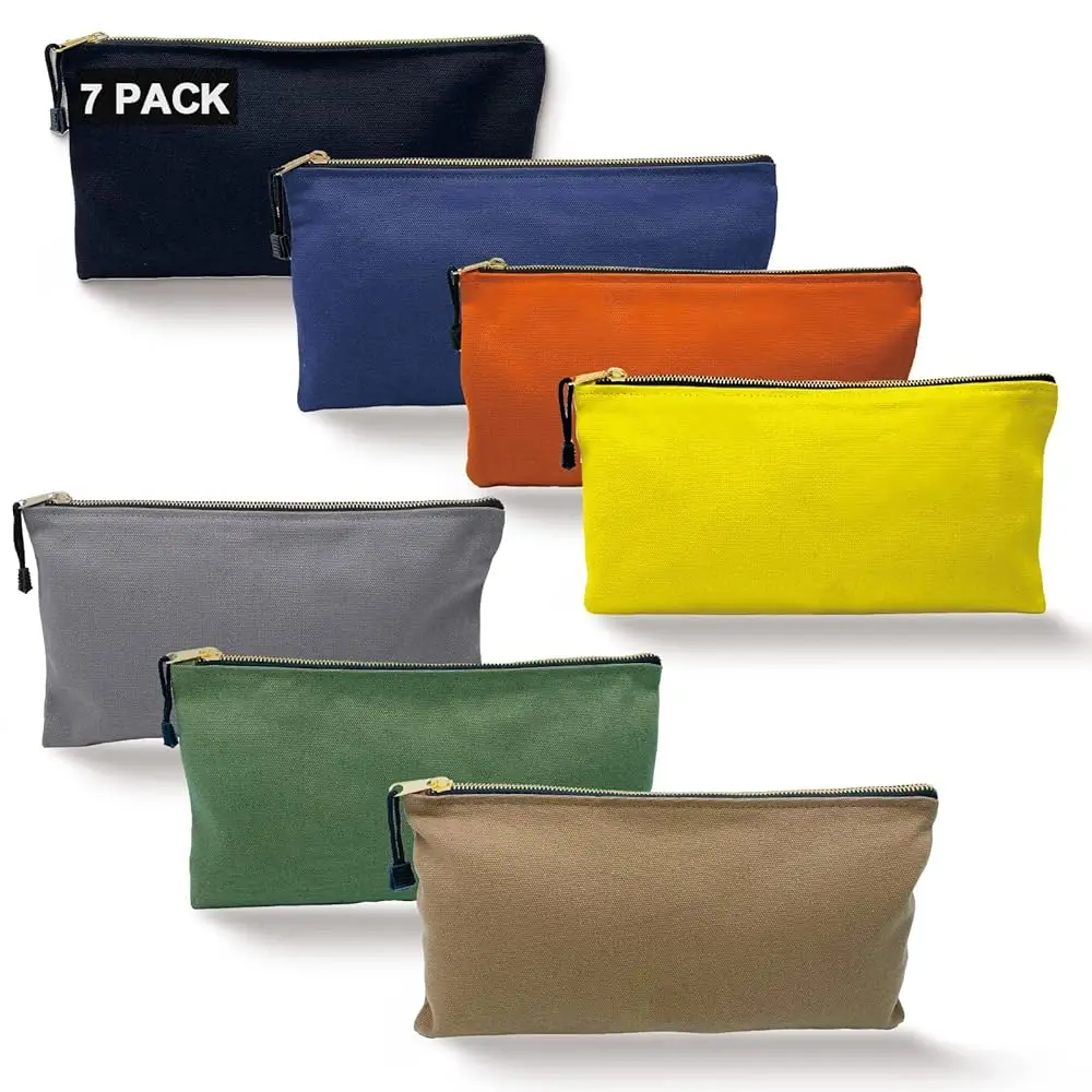 7 Pa Canvas Tool Bag Zipper Pouch - Heavy Duty 16 Oz. Canvas Tools Utility Pouches, Multipurpose Storage Organizer Tote Bags
7 Pa Canvas Tool Bag Zipper Pouch - Heavy Duty 16 Oz. Canvas Tools Utility Pouches, Multipurpose Storage Organizer Tote Bags