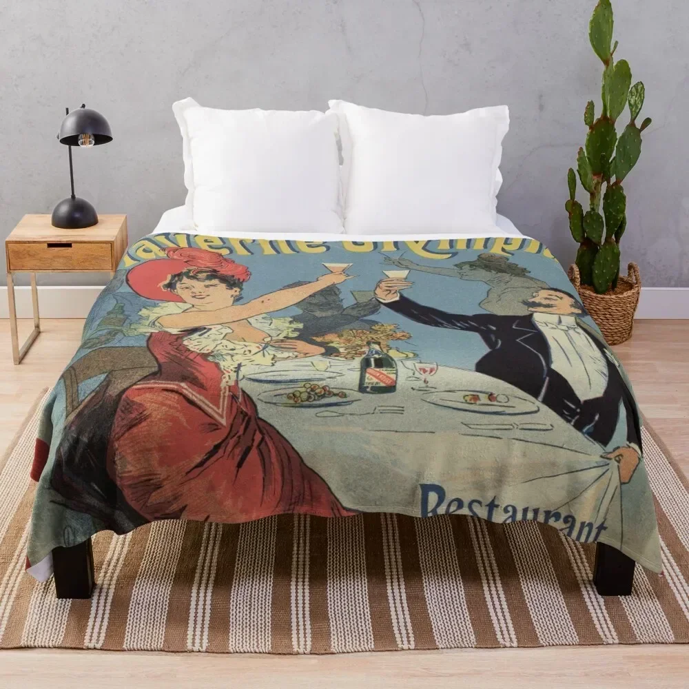 French Paris Restaurant advert by Chéret 1899 Throw Blanket Multi Purpose Soft Warm Blanket for Home Travel
French Paris Restaurant advert by Chéret 1899 Throw Blanket Multi Purpose Soft Warm Blanket for Home Travel