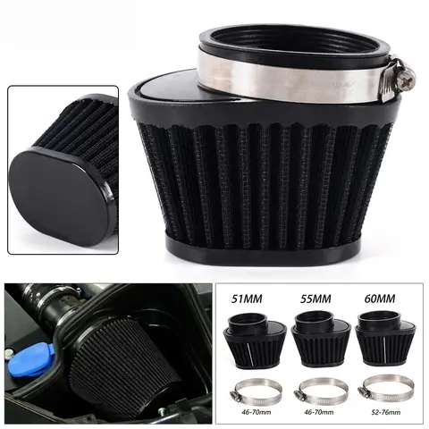 Universal Oval Tapered Air Filter With Clamp For Motorcycle Mini Moto Pocket Bike RS-OFI100 High Flow Air Cleaner
