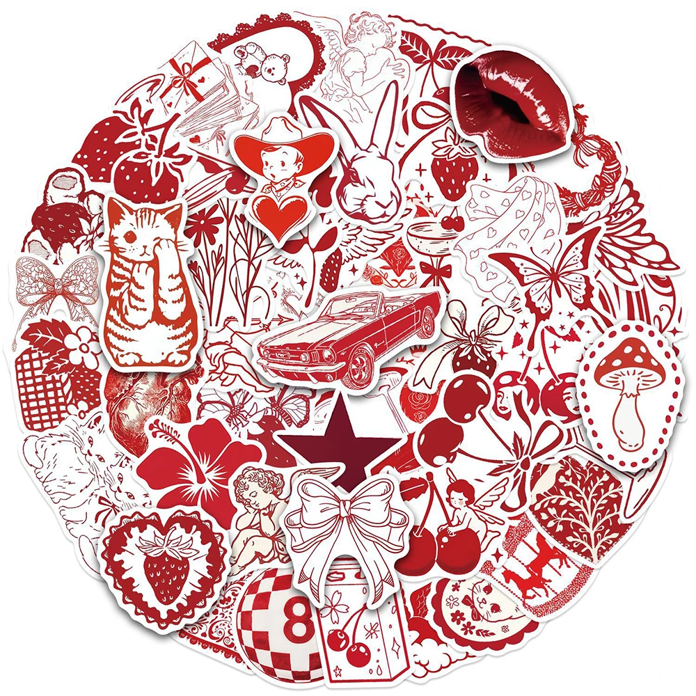 10/30/50pcs Red Valentine's Day Simple Drawing Stickers Cartoon Creative Decals Suitcase Scrapbook Phone Cute Graffiti Sticker
10/30/50pcs Red Valentine's Day Simple Drawing Stickers Cartoon Creative Decals Suitcase Scrapbook Phone Cute Graffiti Sticker