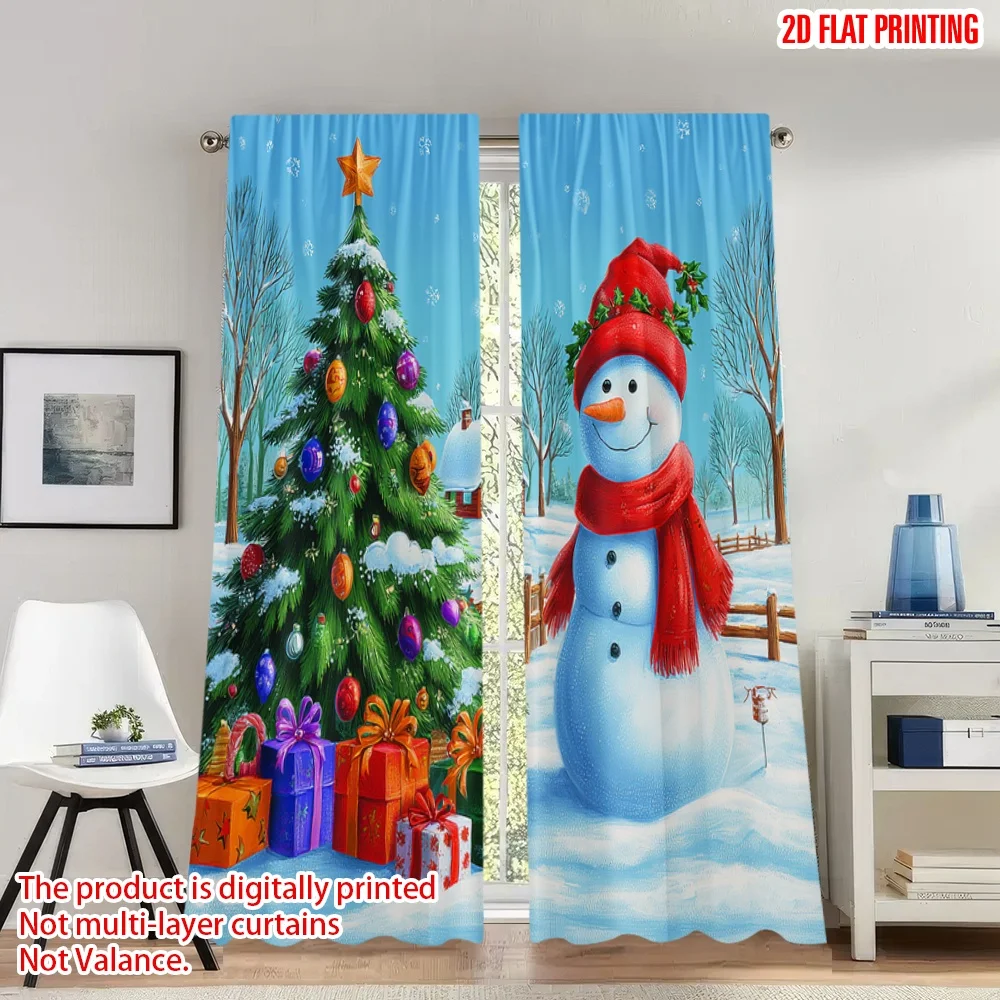 2pcs 2D flat printing Christmas Party Curtains Christmas Snowman Winter Holiday Tree Digital Printed Polyester Drapes Spring Use
2pcs 2D flat printing Christmas Party Curtains Christmas Snowman Winter Holiday Tree Digital Printed Polyester Drapes Spring Use